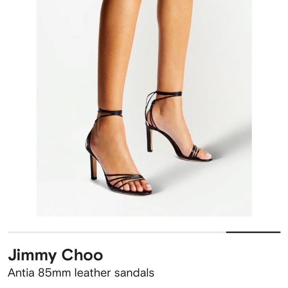 Jimmy Choo Antia 85mm Leather Sandals Sz 36 LIKE NEW - Picture 3 of 9
